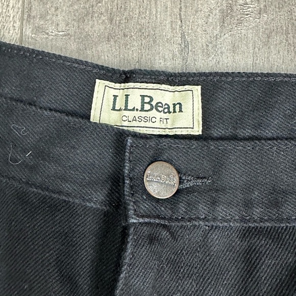 Men's L.L. Bean 40 x 29 Pants Black Jeans Straight Classic Fit Cotton Denim NWT - Picture 8 of 11